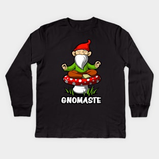 Gnomaste Yoga Gnome Kids Long Sleeve T-Shirt